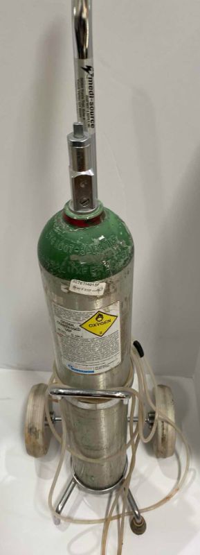 Photo 2 of 2 OXYGEN TANKS WITH ROLLING STAND