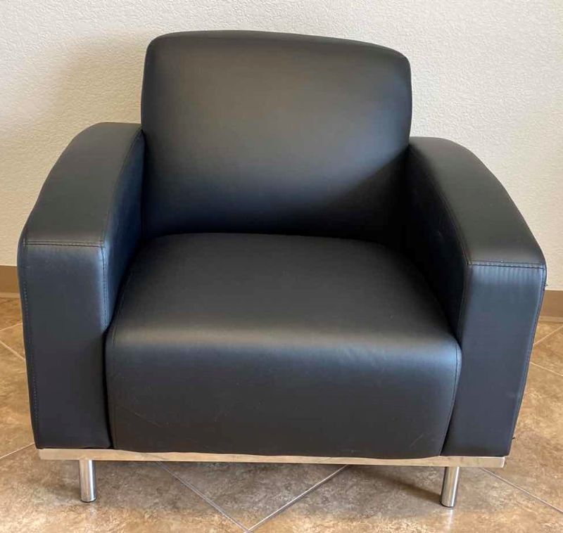 Photo 1 of MODERN BLACK BONDED LEATHER CHAIR BY NORSTAR OFFICE FURNITURE