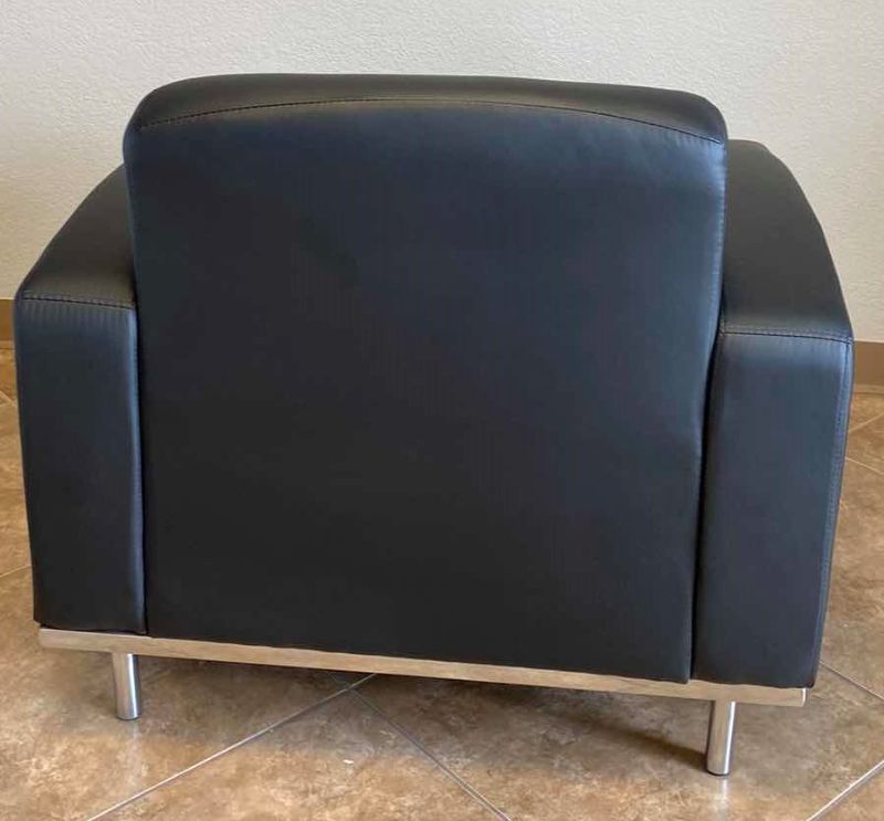 Photo 4 of MODERN BLACK BONDED LEATHER CHAIR BY NORSTAR OFFICE FURNITURE