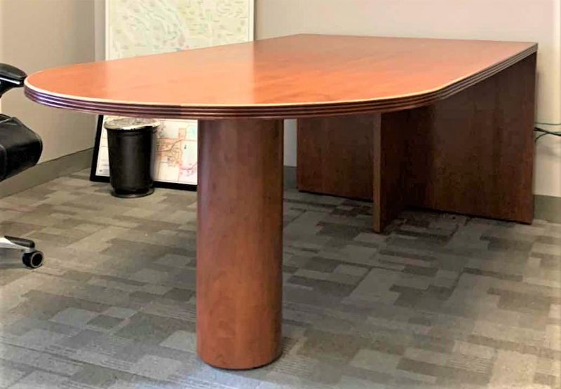 Photo 1 of WOOD OFFICE CONFERENCE TABLE 41.5” x 77” x H29”