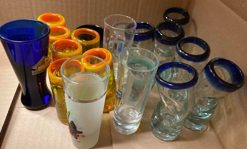 Photo 1 of BOX OF SHOT GLASSES