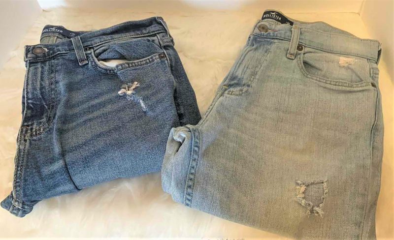 Photo 1 of 2 PAIRS MENS HOLLISTER NEW WITHOUT TAGS JEANS 30 x 32