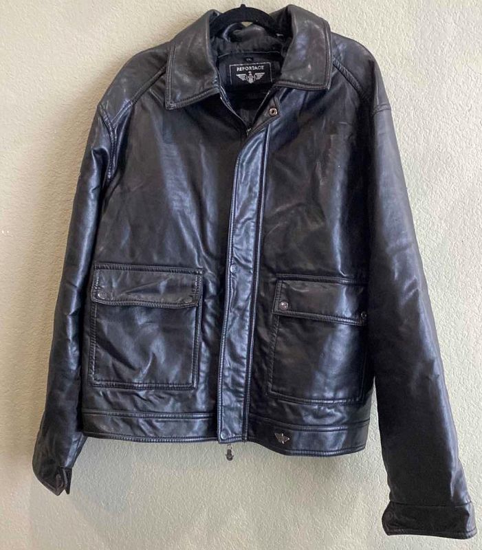 Photo 1 of MENS REPORTAGE RGA ITALY LEATHER JACKET SIZE XXL