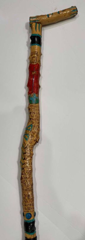 Photo 1 of AFRICAN HAND CARVED CANE 33”