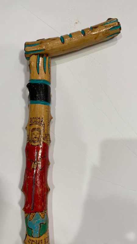 Photo 3 of AFRICAN HAND CARVED CANE 33”