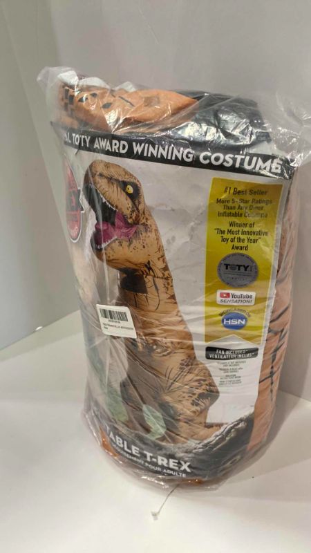 Photo 3 of ADULT INFLATABLE TREX COSTUME ONE SIZE FITS ALL