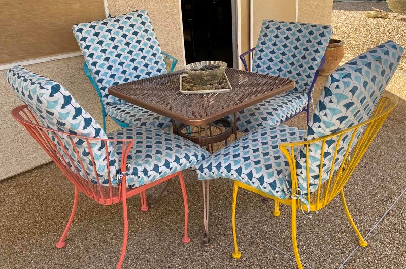 Photo 1 of ALUMINUM 5 PIECE PATIO SET-TABLE 28” SQUARE