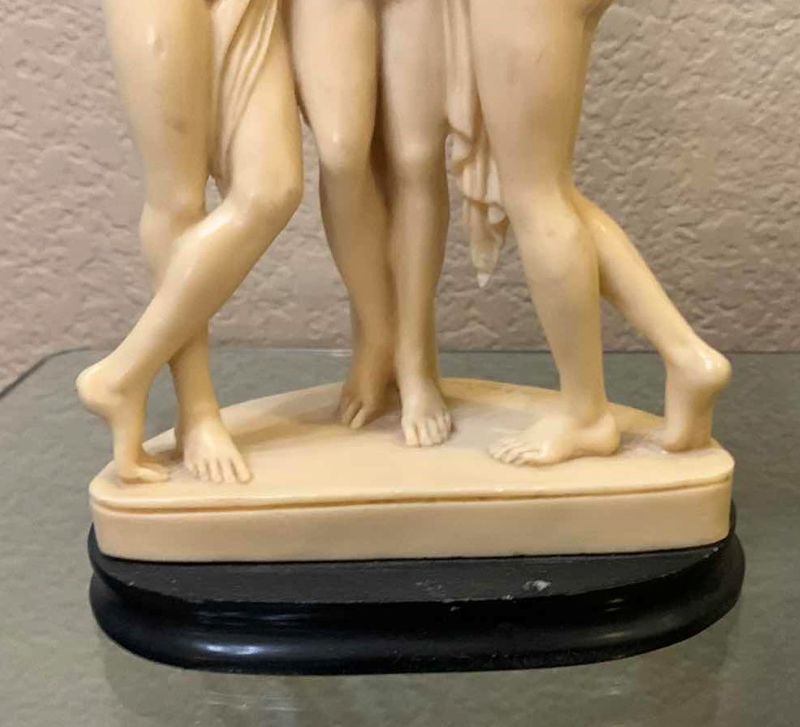 Photo 4 of “THE THREE GRACES” ALABASTER SCULPTURE, FROM ITALY H9”