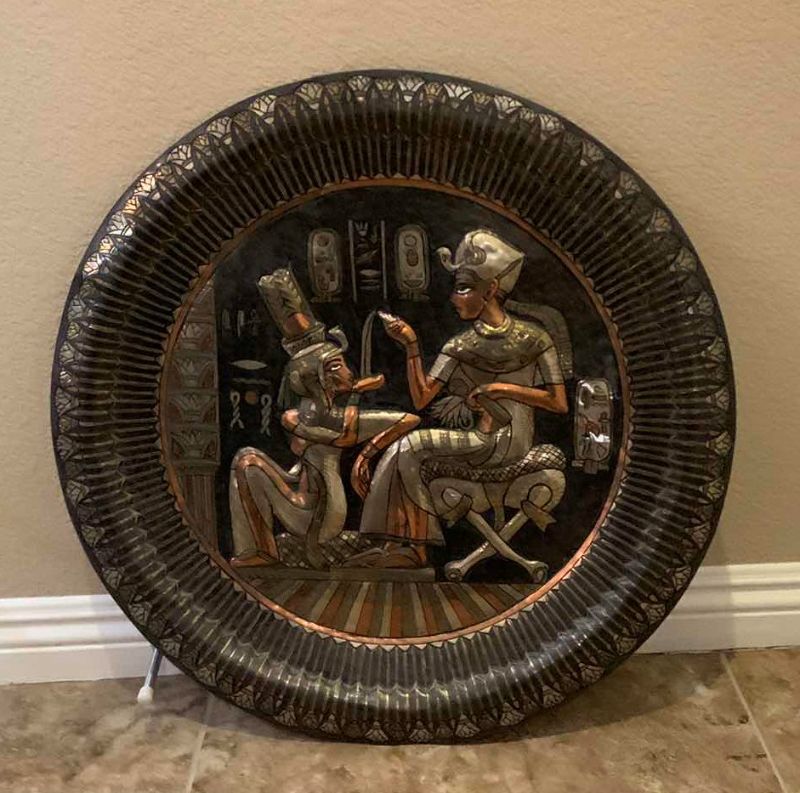 Photo 1 of METAL EGYPTIAN PLATE 23” ROUND