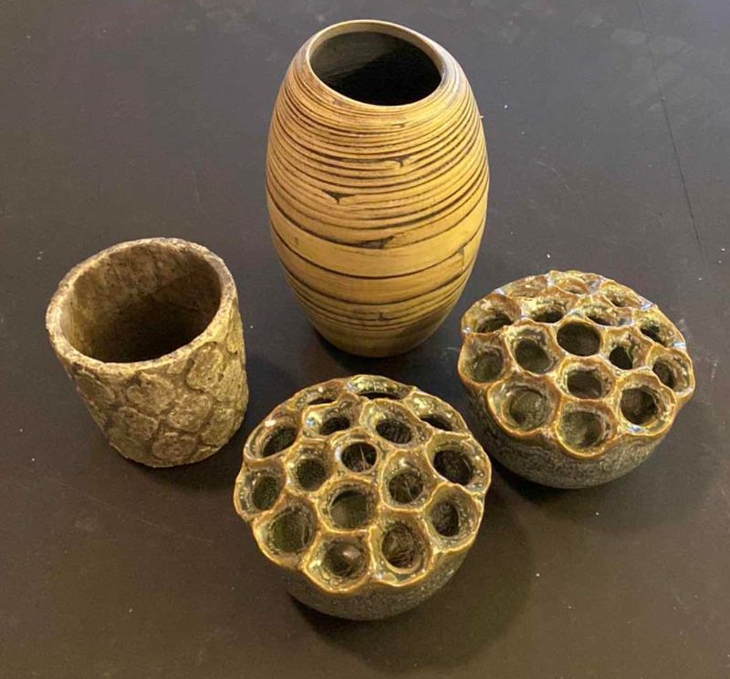 Photo 1 of 4 PIECES HOME DECOR CERAMIC AND BAMBOO
