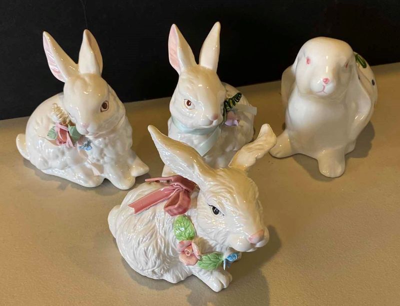 Photo 1 of SET OF 4 BUNNIES LARGEST 8" X H7"