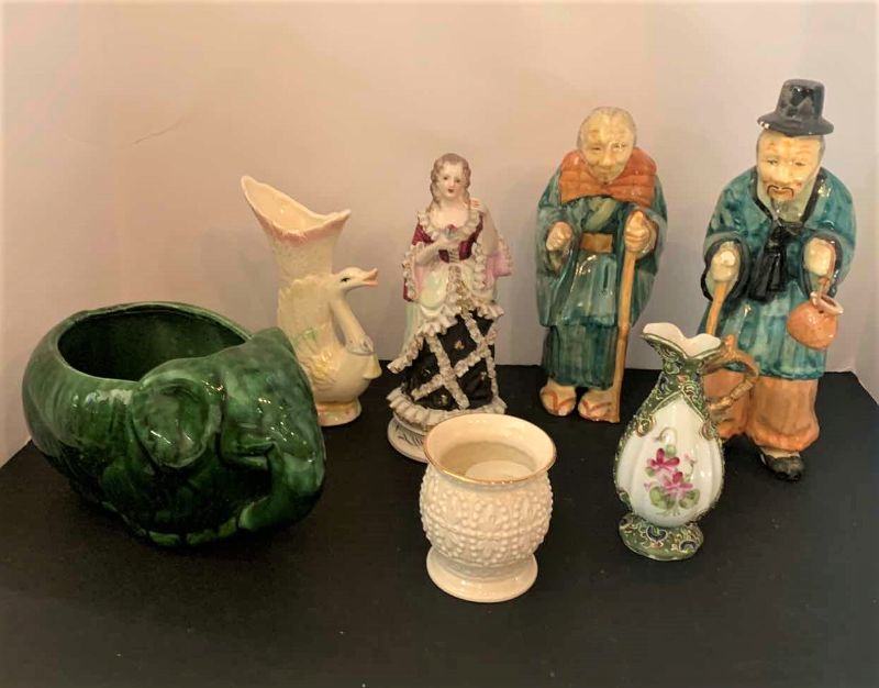 Photo 1 of 7 PIECE PORCELAIN ASSORTMENT, LENOX CANDLE HOLDER, VINTAGE PIECES AND MORE