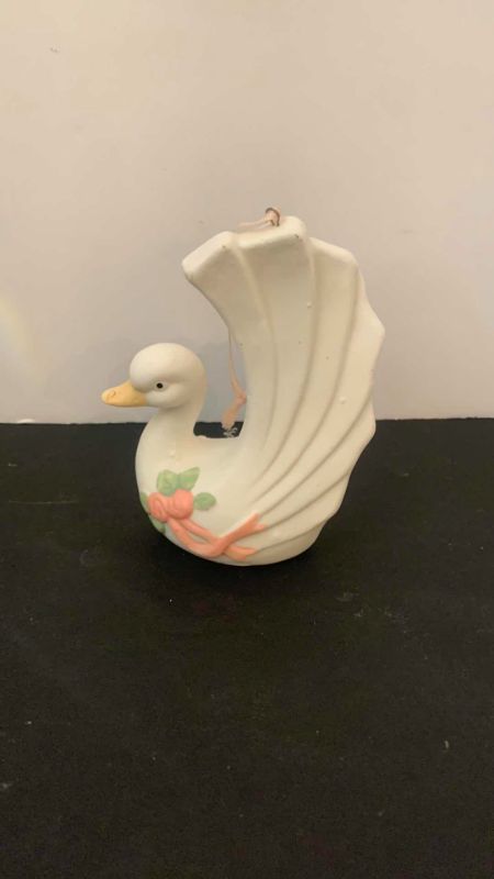 Photo 2 of 8 PIECE PORCELAIN COLLECTIBLES, PEACOCK AND SWANS