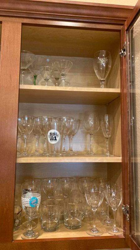 Photo 3 of CONTENTS OF KITCHEN CABINET STEMWARE AND GLASSES