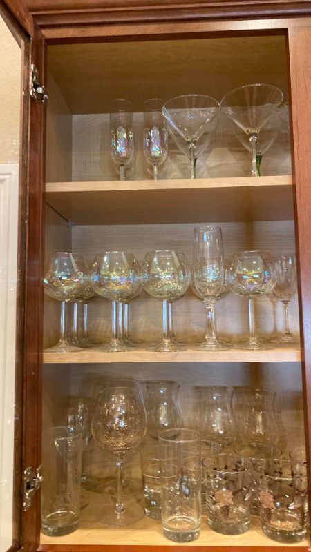 Photo 2 of CONTENTS OF KITCHEN CABINET STEMWARE AND GLASSES