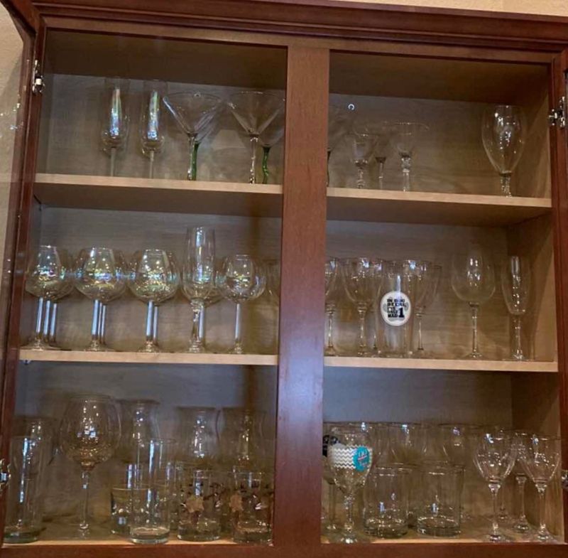 Photo 1 of CONTENTS OF KITCHEN CABINET STEMWARE AND GLASSES