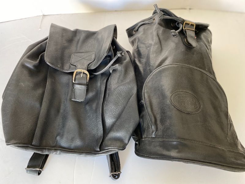 Photo 1 of 2 -  LEATHER BACKPACKS