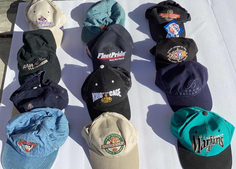 Photo 1 of 12 - ASSORTED BASEBALL CAPS