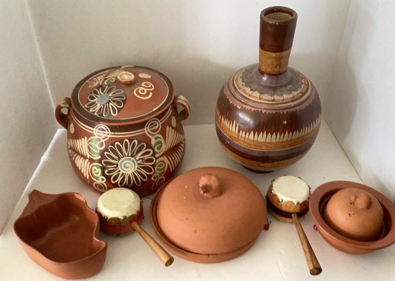 Photo 1 of 7 PIECE MEXICAN CLAY POTTERY 