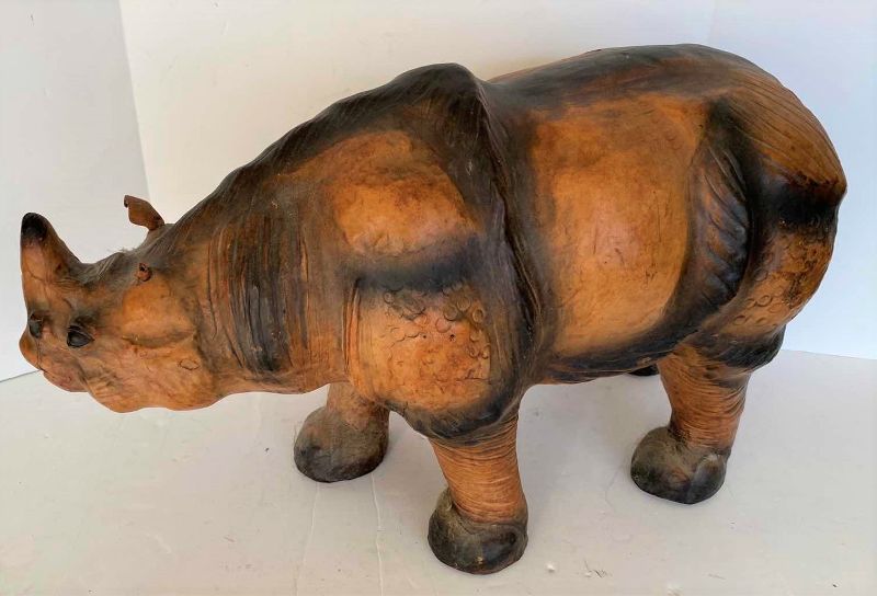 Photo 1 of WOODEN RHINOCEROS 25” X 11” H15”