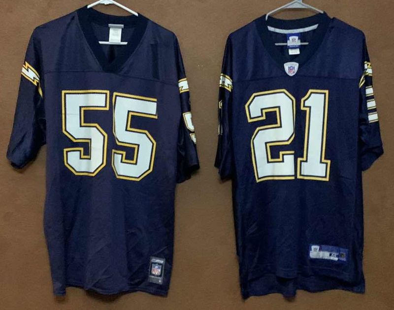 Photo 1 of 2-SAN DIEGO CHARGERS FOOTBALL JERSEY'S 