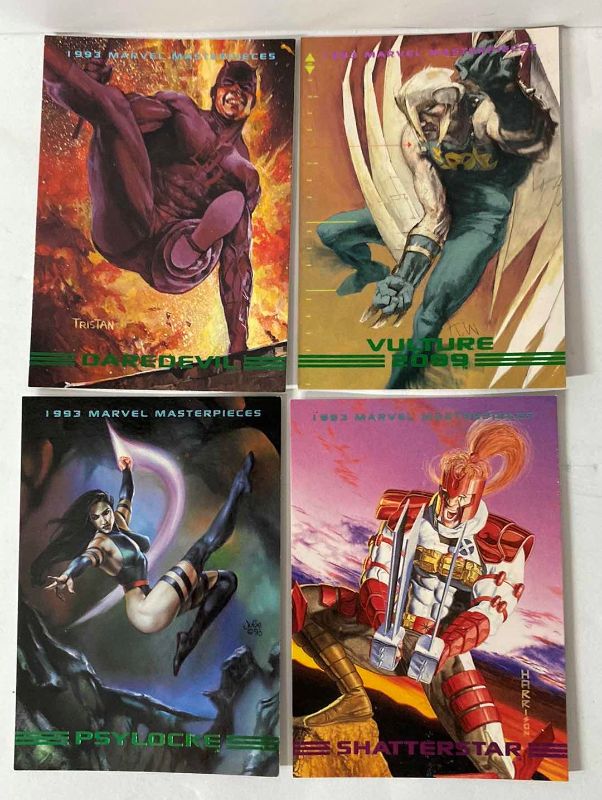 Photo 2 of 7 COLLECTIBLE CARDS 1993 MARVEL MASTERPIECES TRADING CARDS