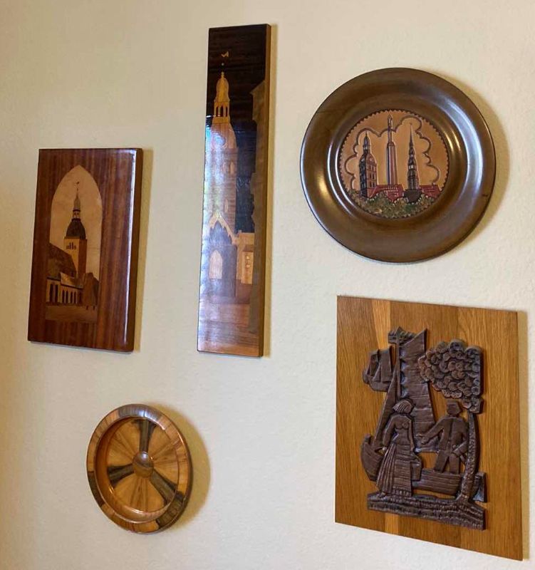 Photo 1 of 5 - WOOD WALL DECOR FROM LATVIJA (LARGEST 5” X 23”)