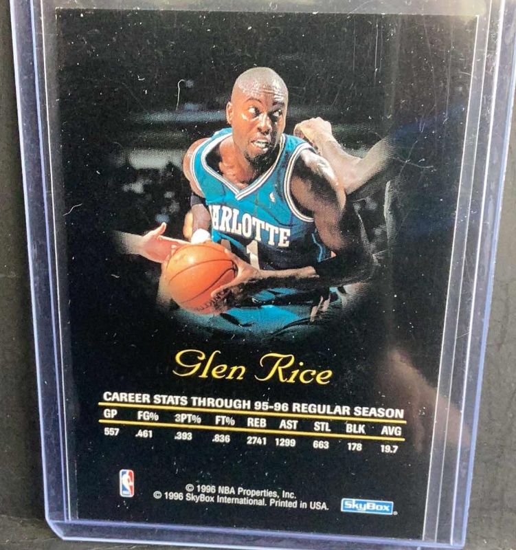 Photo 2 of 1996 GLEN RICE AUTOGRAPH SKYBOX