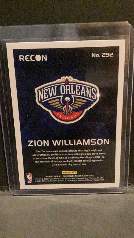 Photo 1 of ZION WILLIAMSON ROOKIE CHRONICLES RECON #292