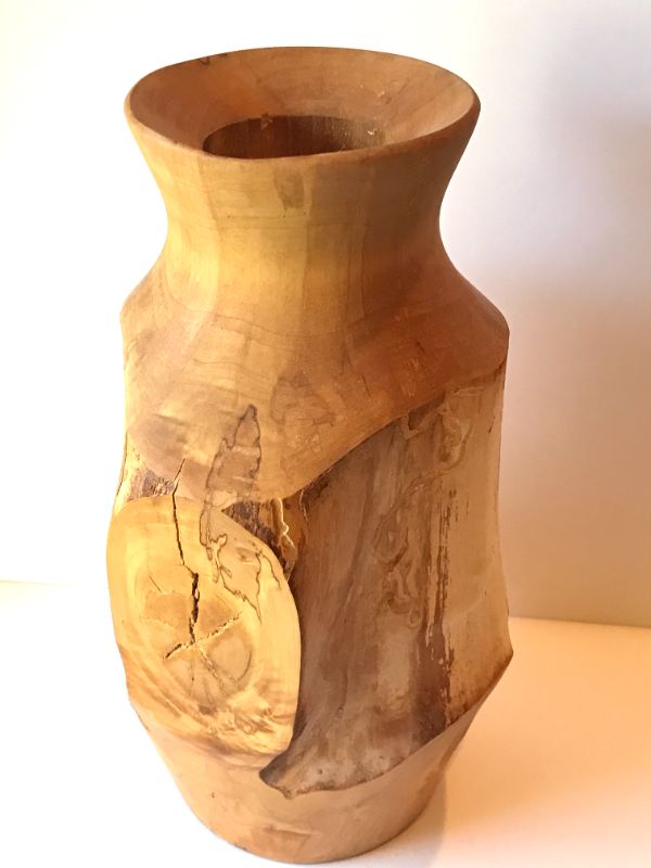 Photo 2 of UNIQUE CARVED WOOD VASE FROM MONTANA 14”