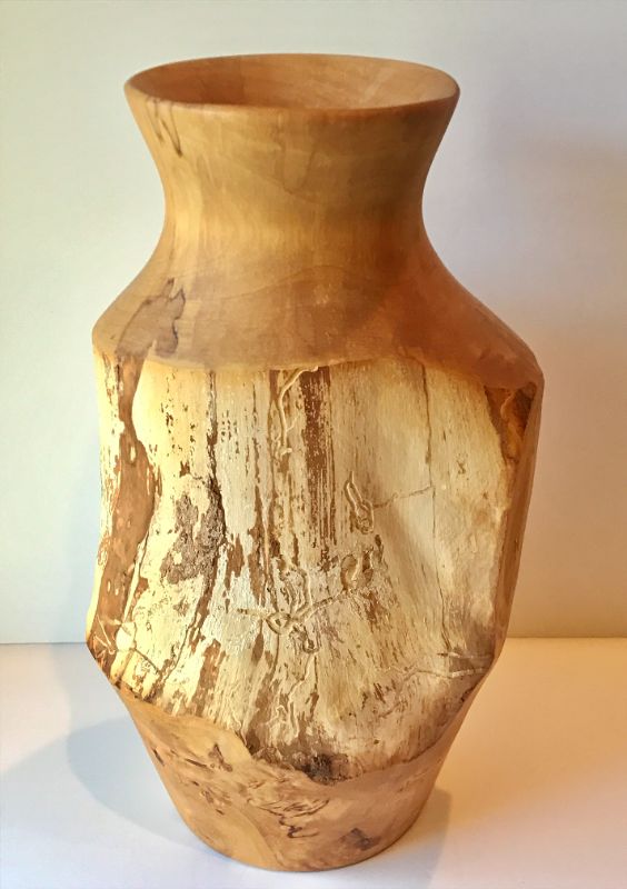 Photo 1 of UNIQUE CARVED WOOD VASE FROM MONTANA 14”