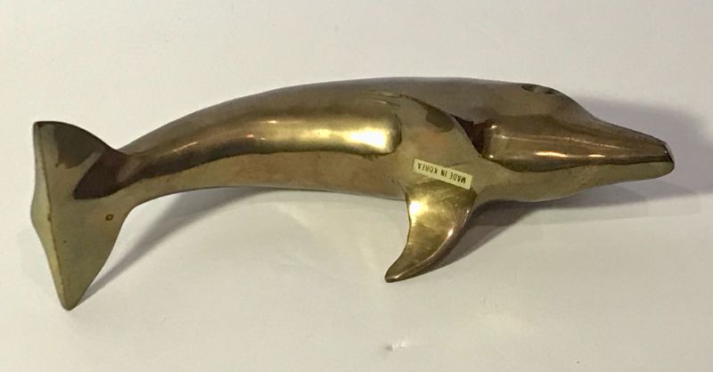 Photo 2 of VINTAGE SOLID BRONZE DOLPHIN 9”