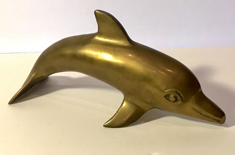 Photo 1 of VINTAGE SOLID BRONZE DOLPHIN 9”