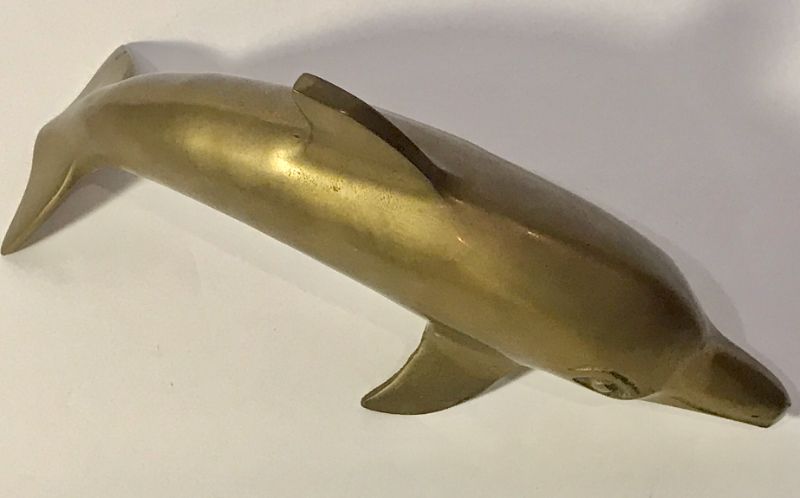 Photo 3 of VINTAGE SOLID BRONZE DOLPHIN 9”