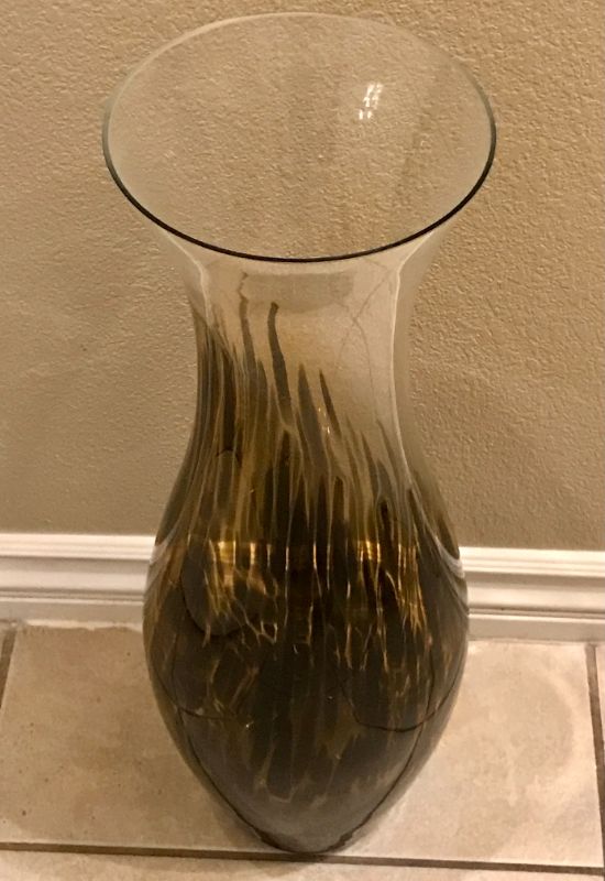 Photo 3 of BOHEMIAN SWIRL ART GLASS VASE H 24”