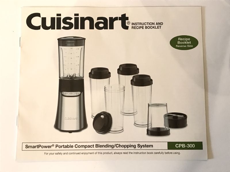 Photo 2 of CUISINART SMARTPOWER PORTABLE COMPACT BLENDING / CHOPPING SYSTEM CPB-300