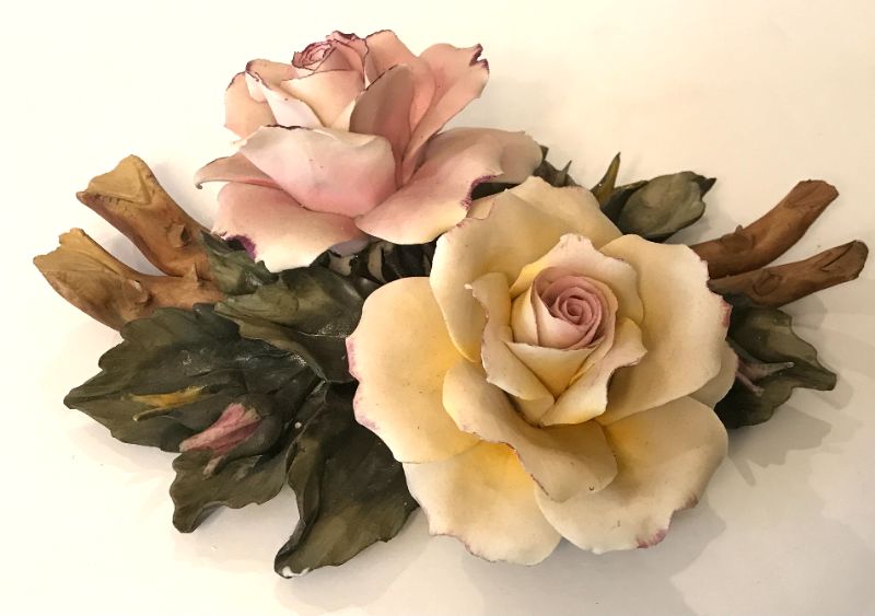 Photo 3 of CAPODIMONTE PORCELAIN ROSES 