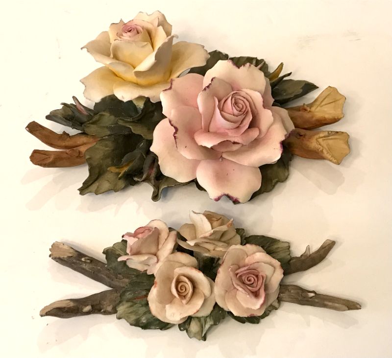Photo 1 of CAPODIMONTE PORCELAIN ROSES 