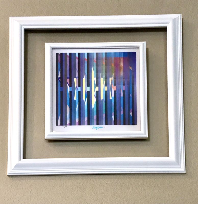 Photo 1 of YAACOV AGAM FRAMED SOLUNE AGRAMORAPH LITHOGRAPHIC NUMBERED & SIGNED WITH COA &  APPRAISAL 