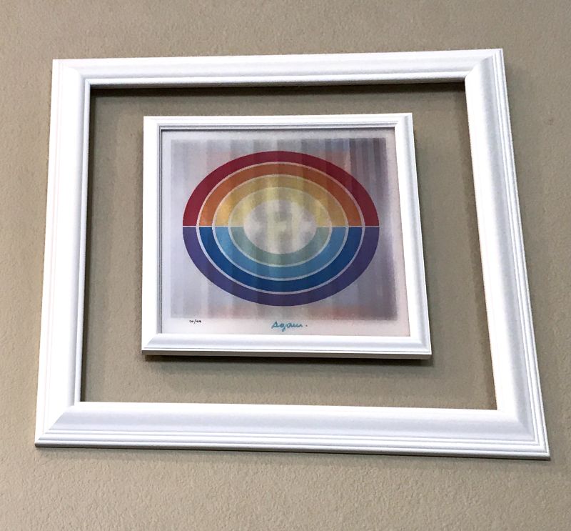 Photo 2 of YAACOV AGAM FRAMED SOLUNE AGRAMORAPH LITHOGRAPHIC NUMBERED & SIGNED WITH COA &  APPRAISAL 