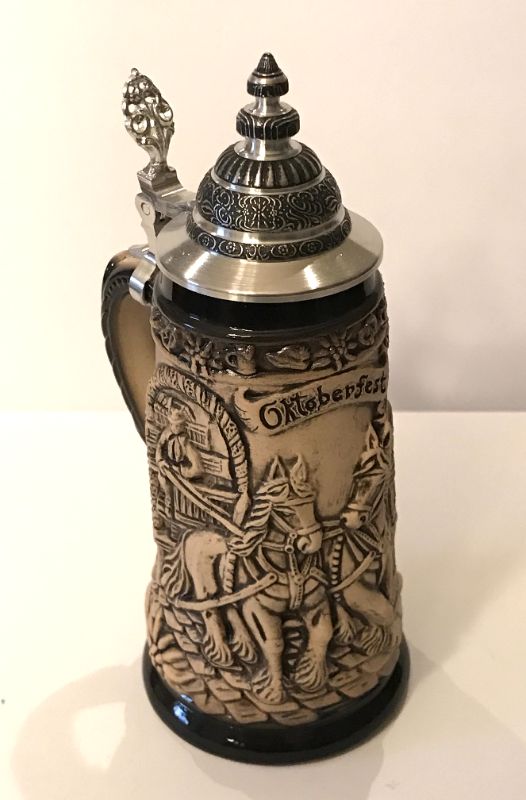 Photo 1 of HANDARBEIT VINTAGE GERMAN OKTOBERFEST STEIN -H-9"