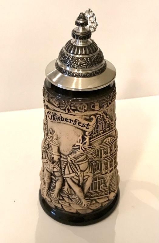 Photo 2 of HANDARBEIT VINTAGE GERMAN OKTOBERFEST STEIN -H-9"