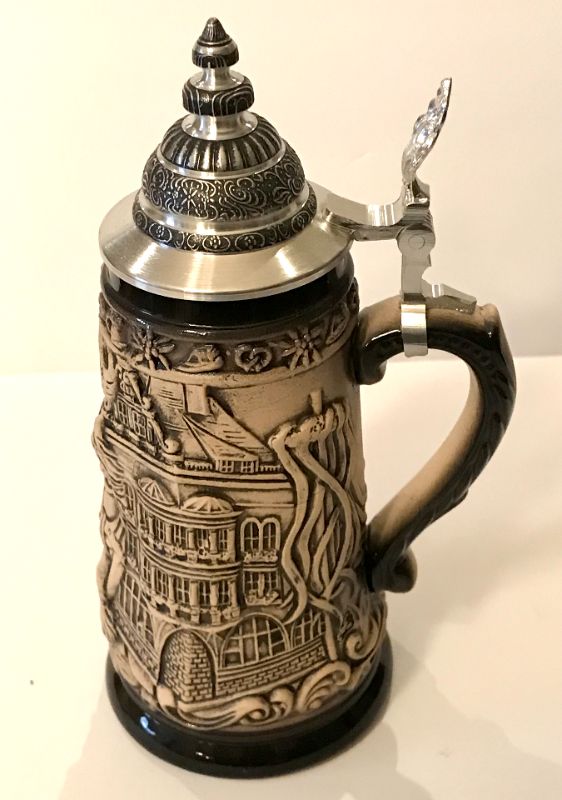 Photo 3 of HANDARBEIT VINTAGE GERMAN OKTOBERFEST STEIN -H-9"