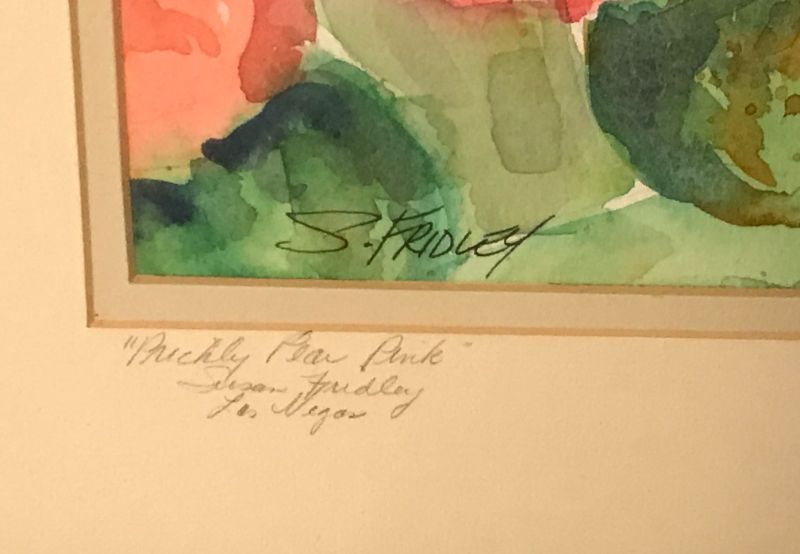 Photo 2 of S. FRIDEY FRAMED SIGNED WATERCOLOR PAINTING 17.5"x15"