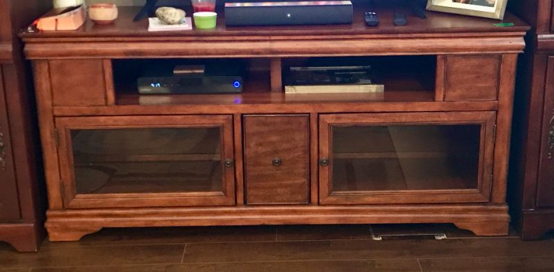 Photo 1 of ENTERTAINMENT STAND / TV CONSOLE 
52”x19”x32”
CONTENTS NOT INCLUDE