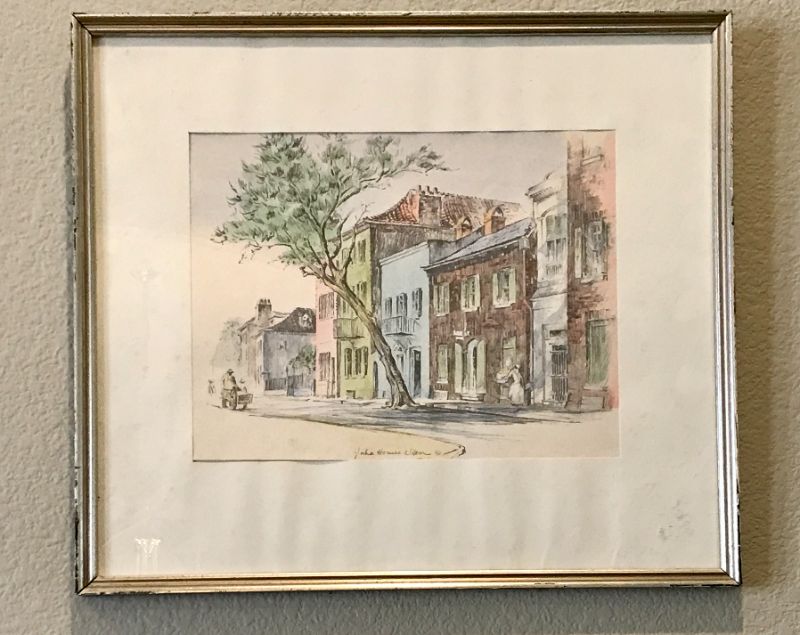 Photo 1 of JULIA HOMER WILSON FRAMED SIGNED PRINT “CHURCH STREET “ 
18.5”x17”