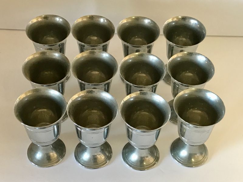 Photo 5 of ART DECO CROME FABERWARE COCKTAIL SHAKER SET WITH 12 CUPS