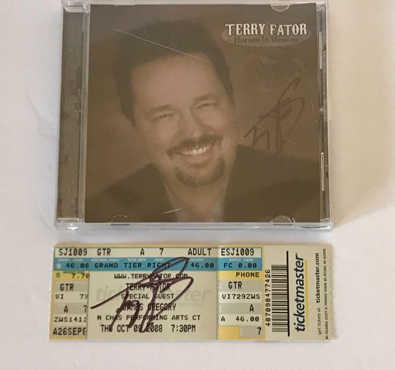 Photo 1 of TERRY FATOR AUTOGRAPHED CD & TICKET STUB