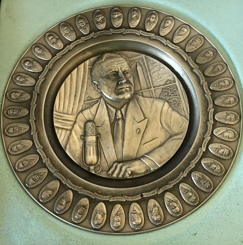 Photo 2 of FRANKLIN ROOSEVELT INTERNATIONAL PEWTER LIMITED EDITION COLLECTOR PLATE