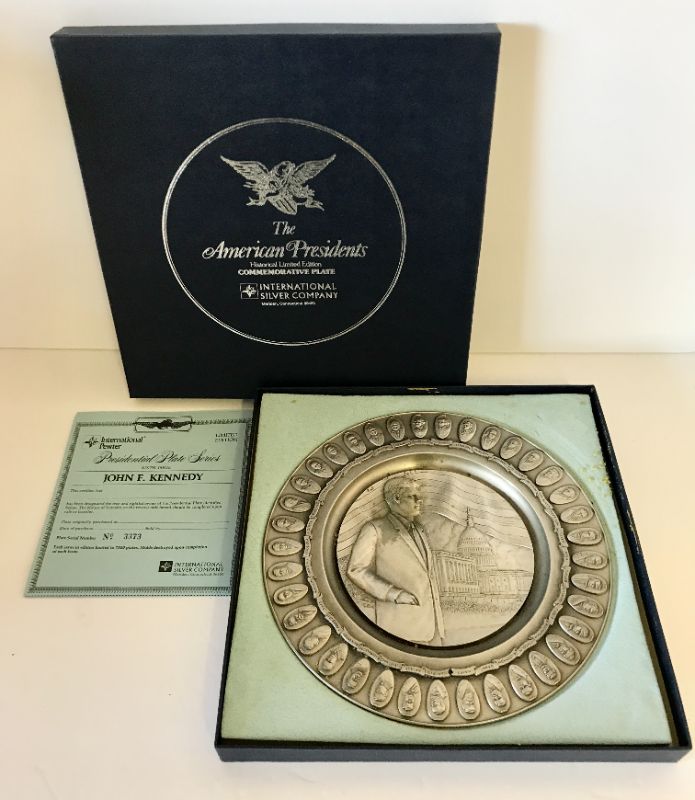 Photo 1 of JFK INTERNATIONAL PEWTER LIMITED EDITION COLLECTOR PLATE